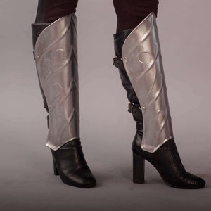 Leg Armor Steel Greaves. Armor Queen of the Elven image 3