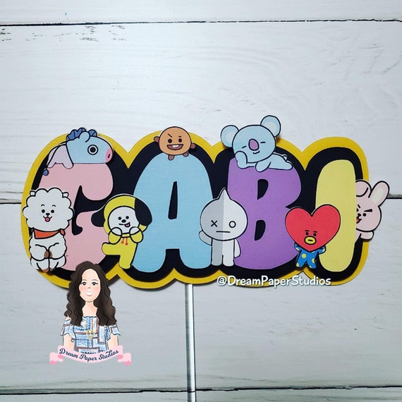 BT21 Cake Topper, BT21 birthday party, cake decor, cake decoration, cake topper, BT21 theme,