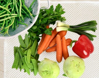 Unique Gardener Gift - Organic Food Safe Mat for Drying Fruits and Vegetables - Zero Waste - Handmade Gift for Grandma, Housewarming,New Mom