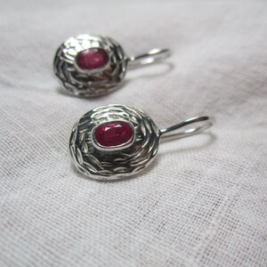 ruby dangle earrings,ruby silver hammer design earrings,ruby earrings,ruby hammer dangle earrngs,ruby hammer earrings,latest design earrings