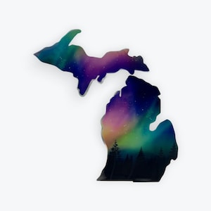 Mappa del Michigan Acchiappasole dell'aurora boreale