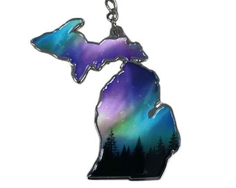 Keychains: Michigan Northern Lights