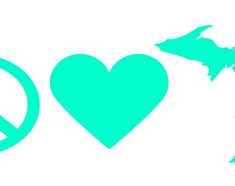 Peace Love Michigan Etsy