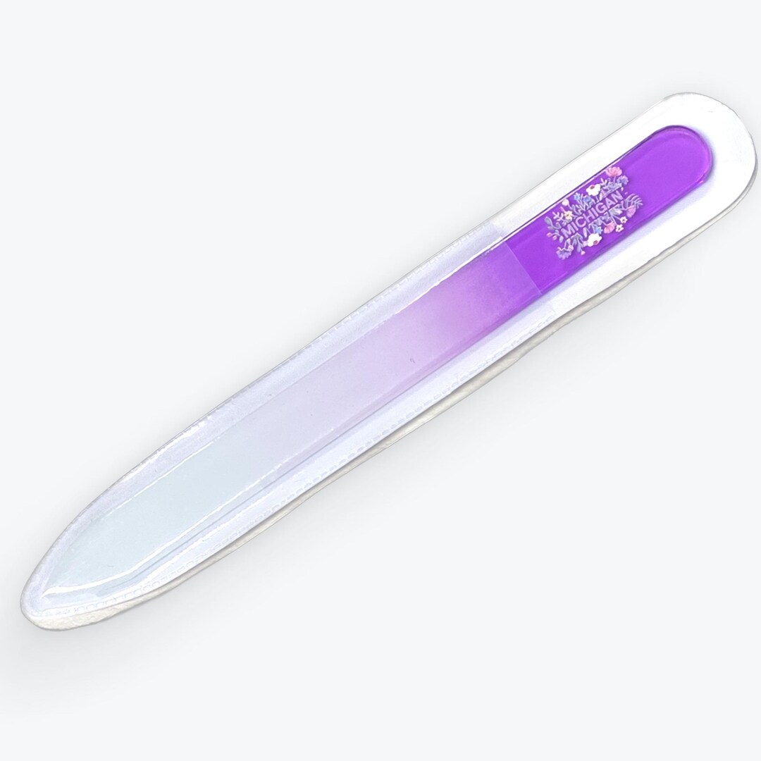 Nile File Michigan Flowers (purple) Crystal Glass Nile File - Etsy