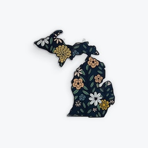 Mappa del Michigan Fiori Suncatcher