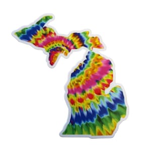 Michigan Rainbow Tie Dye Decal