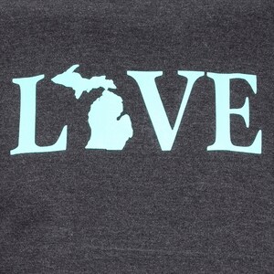 Love Michigan Hoodie Michigan Love Love Michigan Michigan Love sweatshirt Michigan Gifts-Made in Michigan image 4