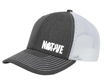 Michigan Native Snapback Hat- Michigan Great Lakes hat- Michigan Hat- Snap back Hat- Michigan- Michigan Gifts-Michigan Made