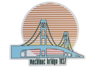 Mackinac Bridge 1957- Printed Decal