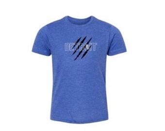 Kids Detroit Claw Tshirt- Detroit Shirt-Football- Football Apparel- Michigan Apparel- Michigan- Football Lover- Football Gifts-Michigan Made