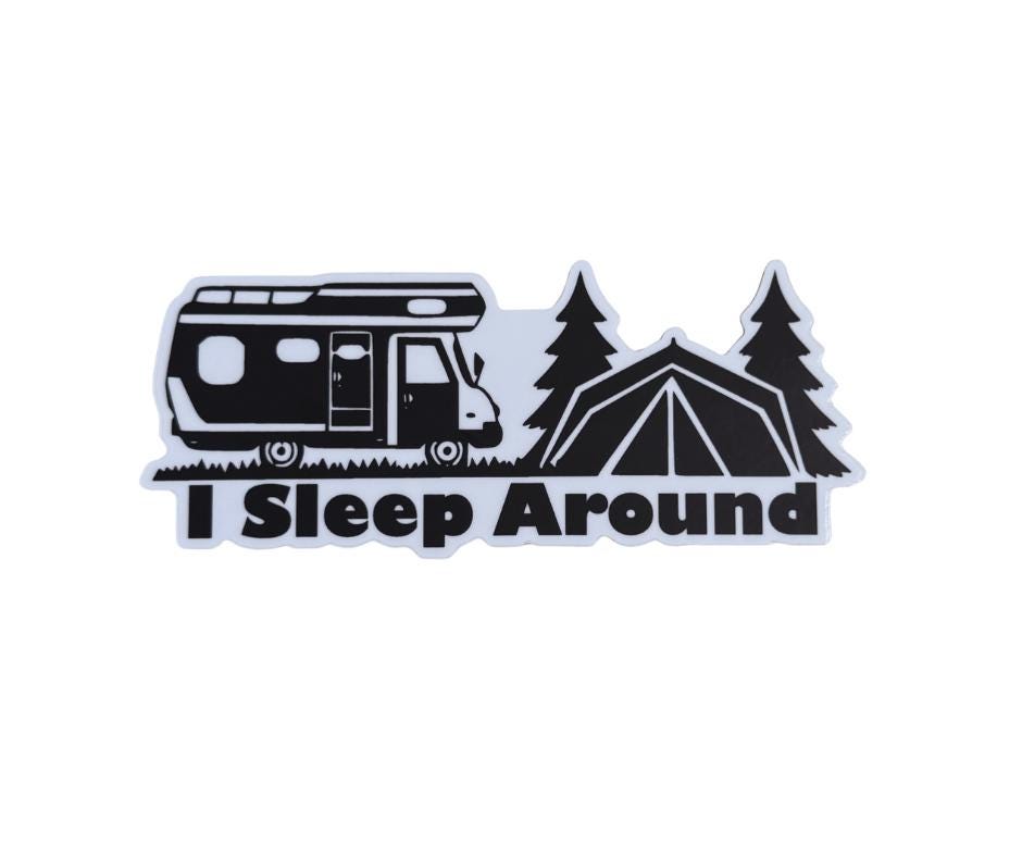I Sleep Around - Printed Decal - Etsy