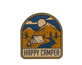 Happy Camper - Calcomanía impresa