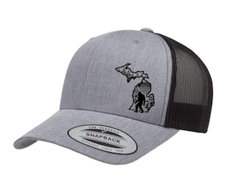 Michigan Bigfoot Woods Snapback Hat