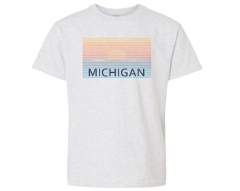 Michigan Sunset Oatmeal T-Shirt