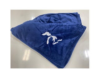 Manta polar de los Grandes Lagos de Michigan - Azul marino