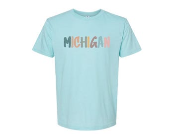 Camiseta: Michigan Pastel-P.Blue