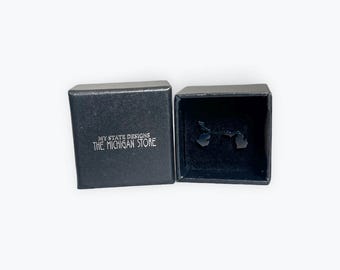 Pendientes con el mapa de Michigan - Negro