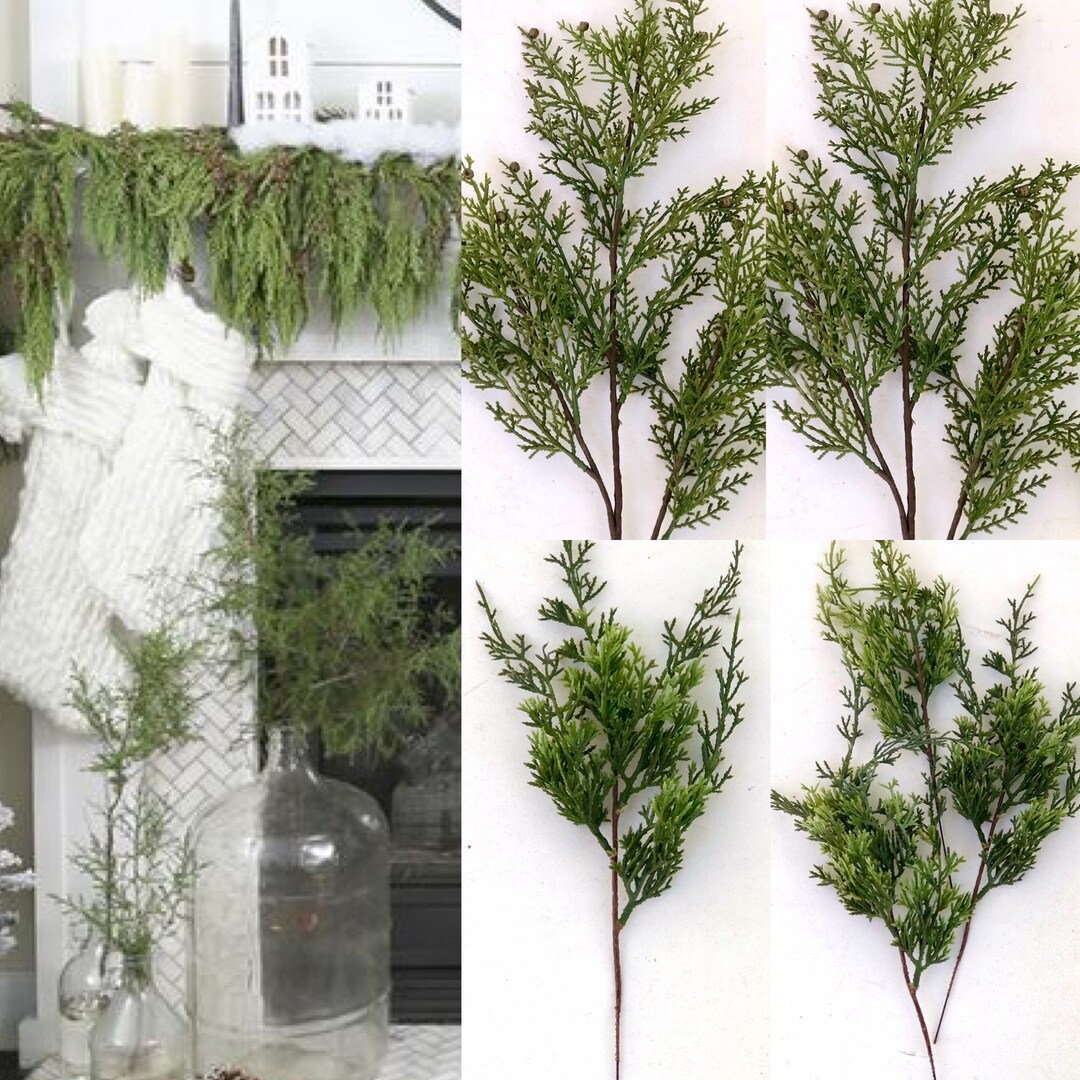 Cedar Spray Cedar Stems True Touch Cedar Etsy