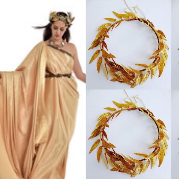 Gold flower crown , Gold leaf Crown, Gold Headpiece, Greek Goddess crown Men's, Crown, Greek God, Caesar, Gold Crown,Costume crown etsy