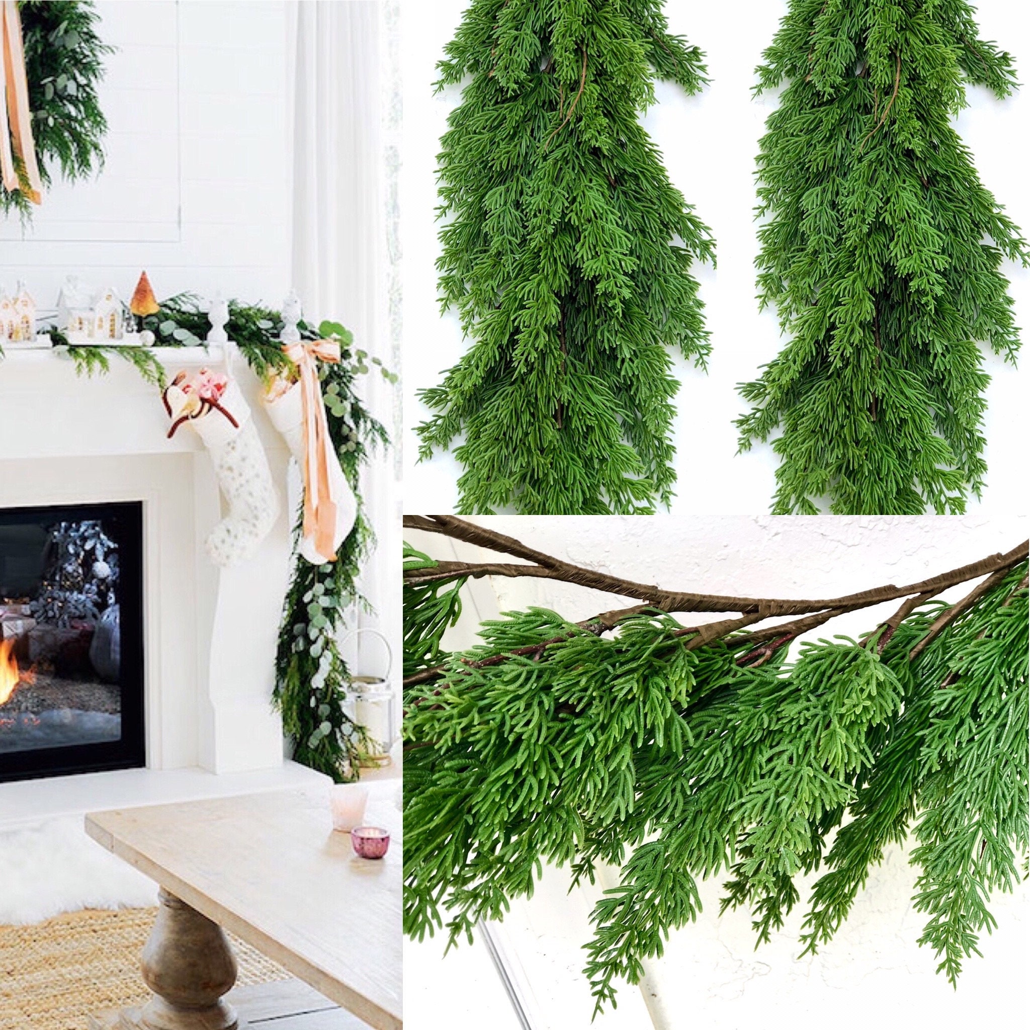 6 Feet Cedar Garland Christmas garland True touch Cedar Garland
