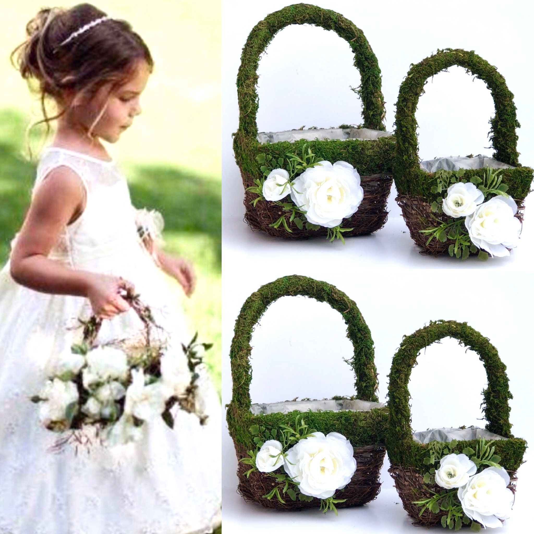 small flower girl baskets