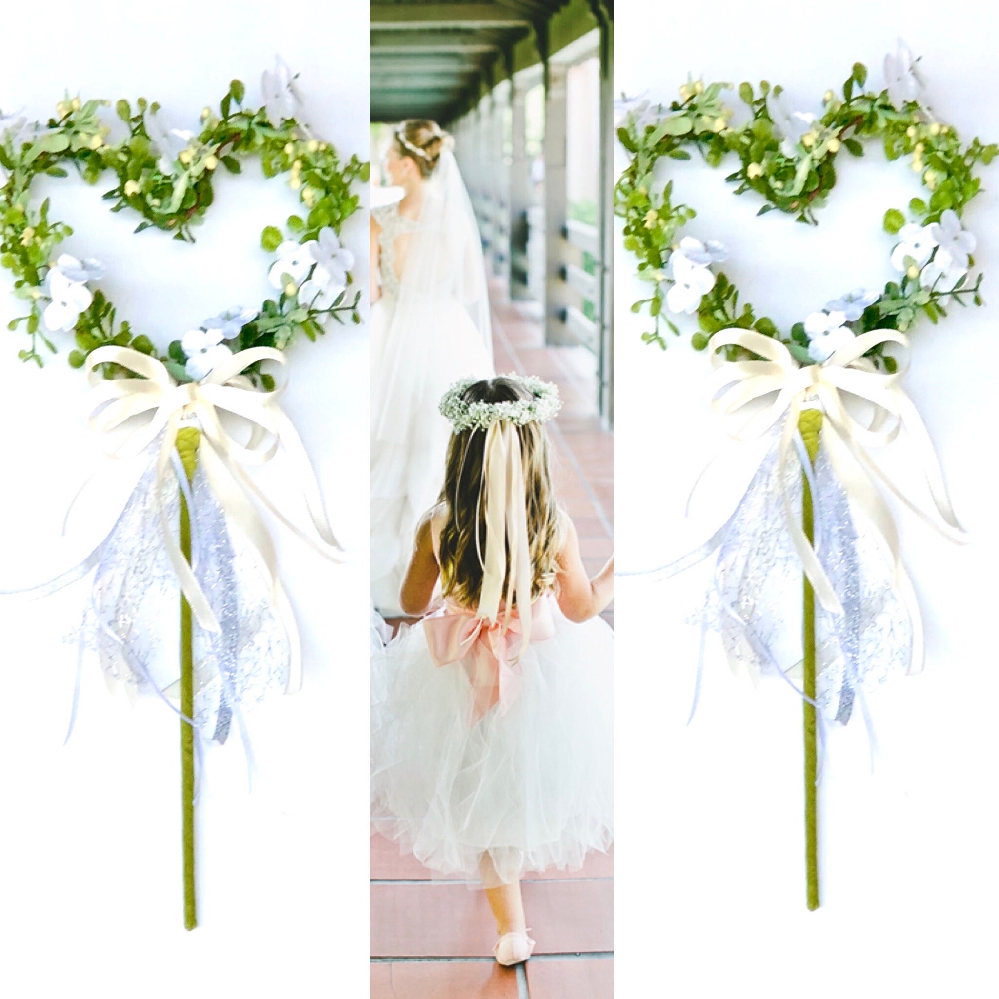 flower girl ribbon wand