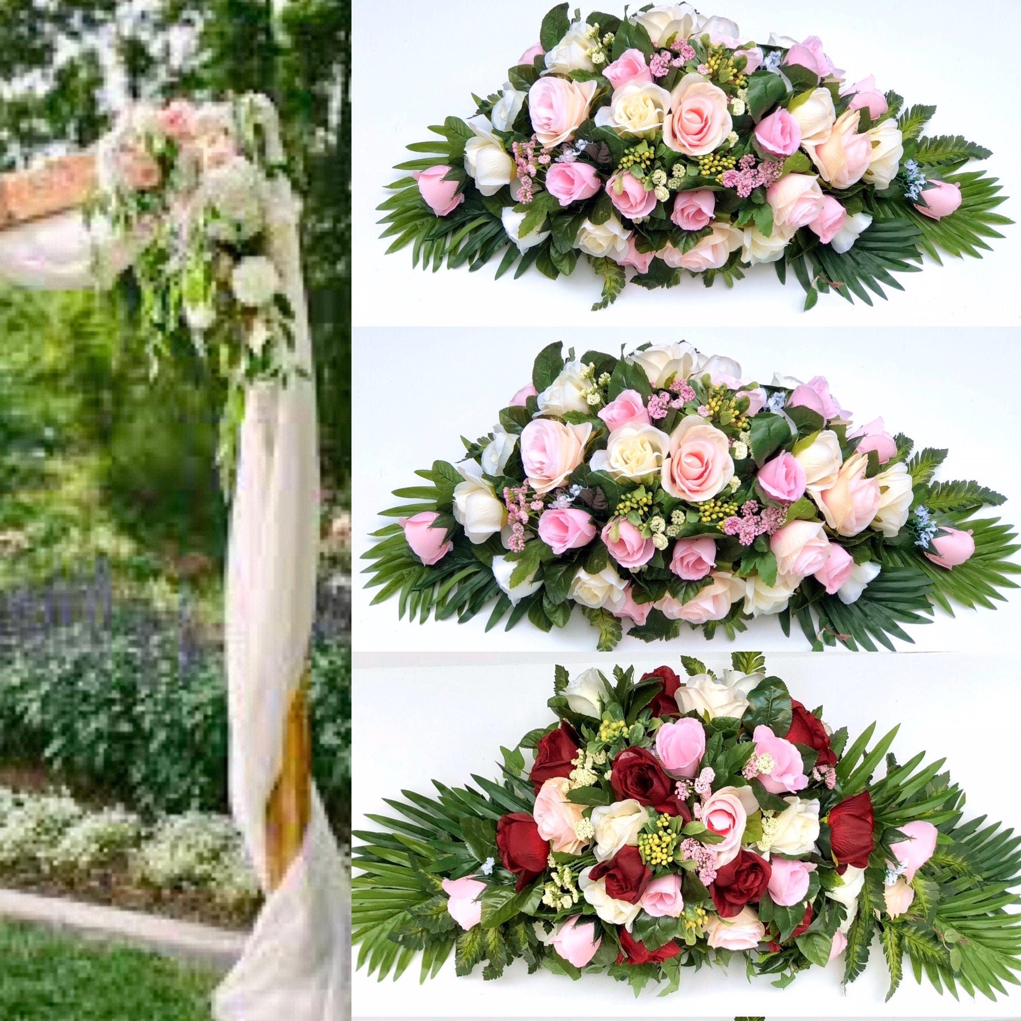Blush pink arch flowers/ Wedding Arch Flowers , Silk Arch