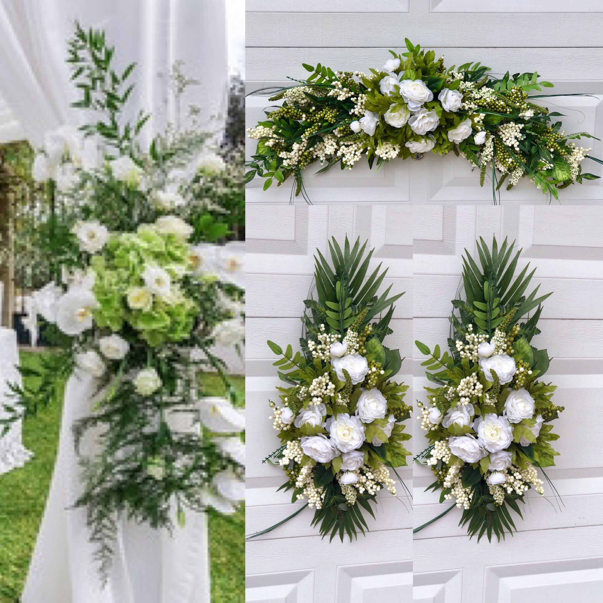 Wedding Arch, Silk Arch Flowers, Wedding Swag, Chuppah