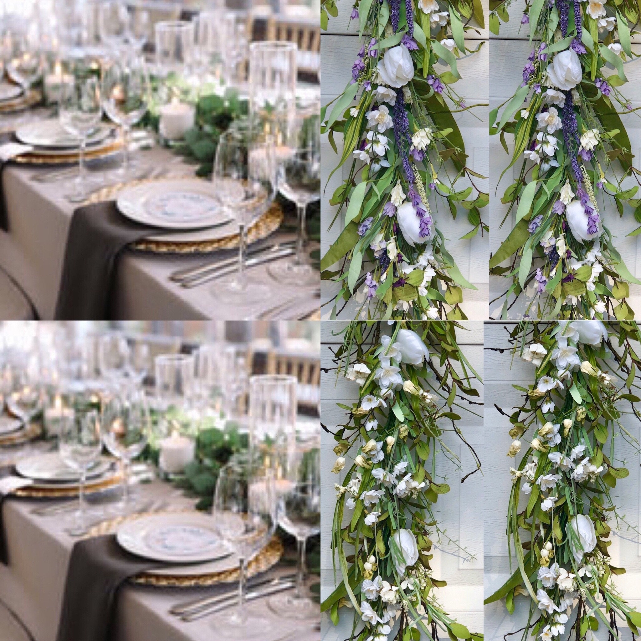 Spring Flower Garland Easter Table Decorations Tulip Flower