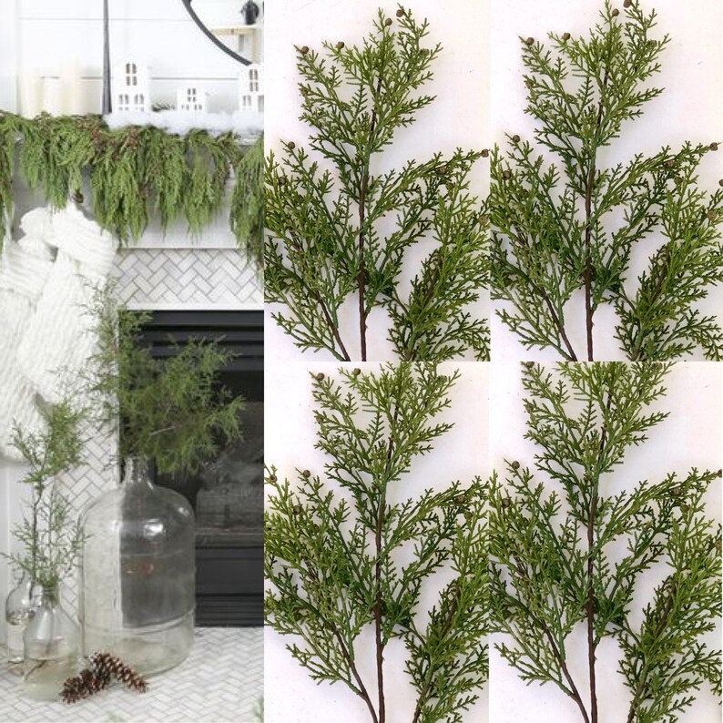 Cedar Spray Cedar Stems True Touch Cedar Etsy