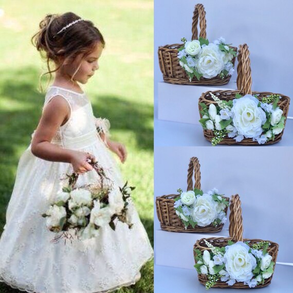 rustic flower girl baskets