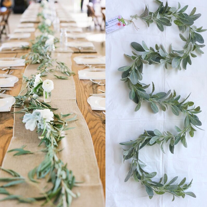 Wedding Garland Greenery Garland Lamb's Ear Garland Etsy