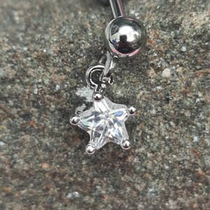 Crystal Star CZ Kraakbeen/Helix Tragus Conch Ear Barbell Earring Stud - Britse verkoper