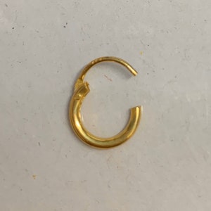 Gold Plated Sterling Silver Nose Ring - UK Seller