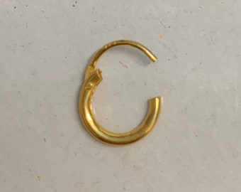 Gold Plated Sterling Silver Nose Ring - UK Seller