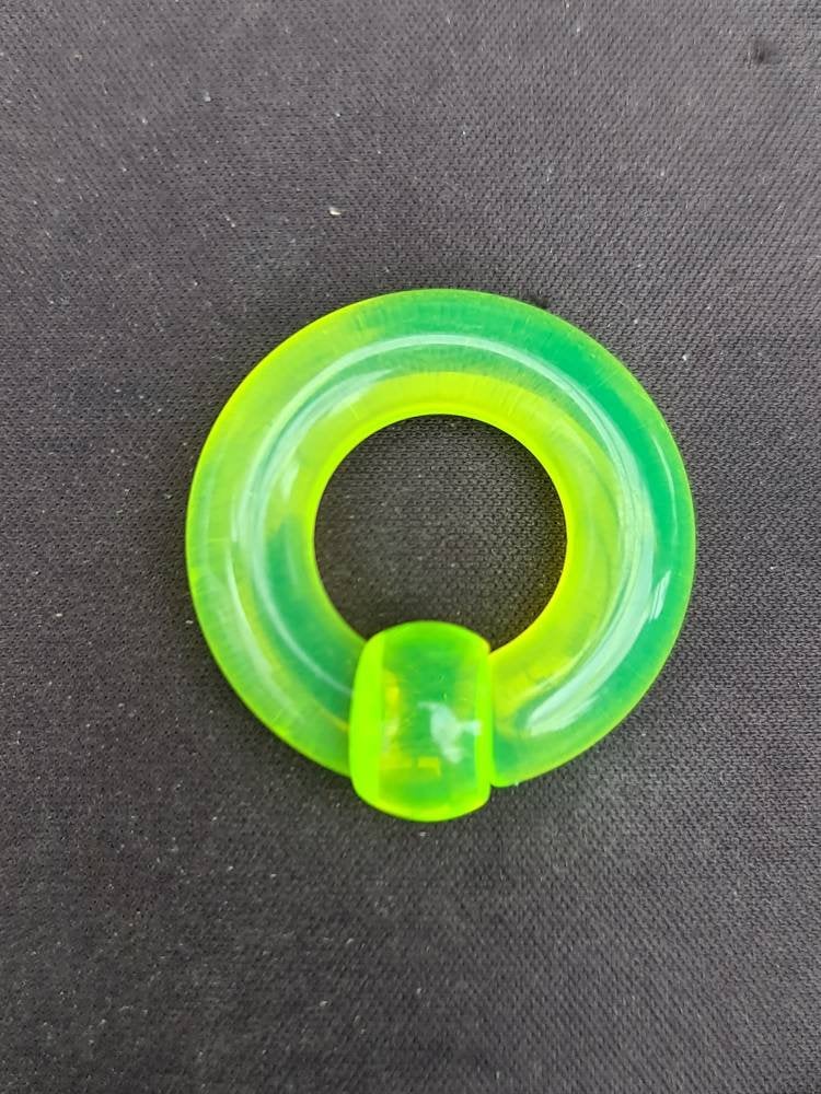 X Green UV Acrylic Heavy Gauge Ball Closure Ring Light Weight