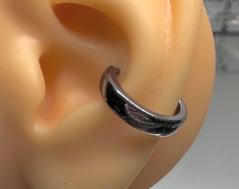 Wide Plain Band Clicker | Implant Grade Titanium | Conch / Helix Hoop Sleeper Ring | 1.2mm x 8mm 10mm 12mm | Body Piercing Ring | UK Seller