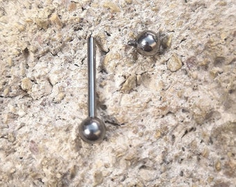 Basic 1.6mm (14g) Titan Barbell mit Innengewinde | Passend für Nipple Ohr Zunge Body Piercings | UK Verkäufer | Größenauswahl 6mm-16mm