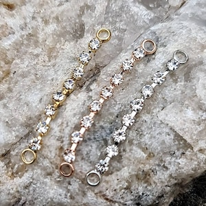 Crystal Connector Messing Kette