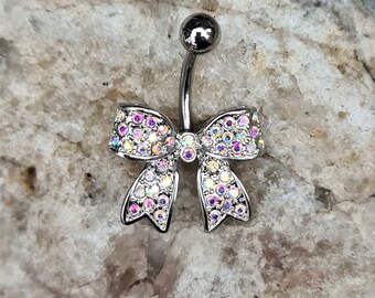 Bow Belly Ring - Etsy