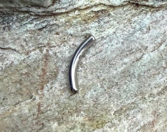 Barra con stelo curvo in titanio F136 di grado implantare, senza filettatura, da 1,2 mm (16 g) / 1,6 mm (14 g), per perno di spinta / attacchi senza filettatura / senza sfere