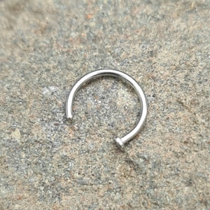 Surgical Steel Open Nose Ring Stud - UK Seller