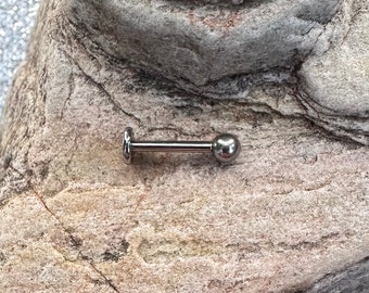Stud Labret | Titane de qualité implant à filetage interne | 1,2 mm (16 g) | Pour lèvres, oreilles, conque Helix Tragus, etc. | Barre de piercing de base | Vendeur britannique