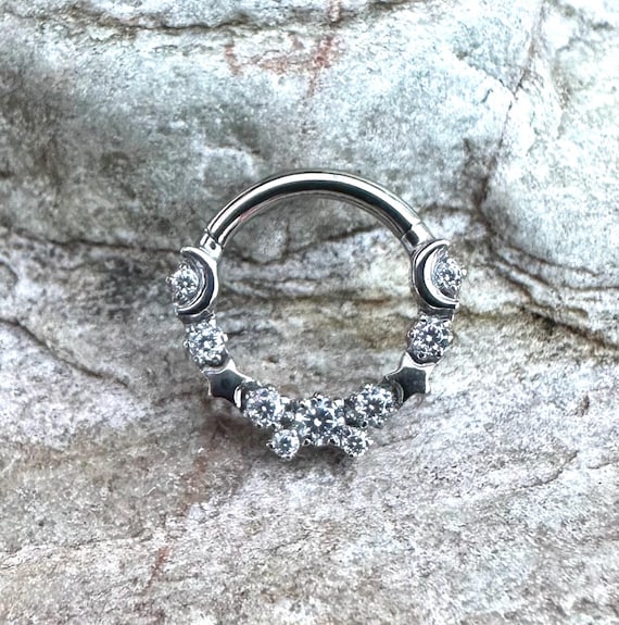 Taffstyle Piercing Per Setto Nasale, Anello Per Orecchio, Segmento - Foto 4