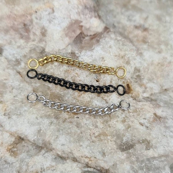 Steel Piercing Connector Chain | For Connecting Paired Nostrils | Ear Piercings | Conch Piercing | Surgical Steel Body Jewellery Chain