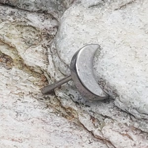 Threadless | Small Crescent Moon | Implant Grade Titanium Piercing End Ball | Attachment ONLY | UK Seller | Push Pin Body Jewellery