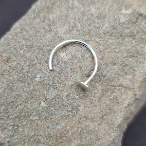 Sterling Silver Open Nose Ring Stud - UK Seller