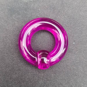 1 x Purple Acrylic Heavy Gauge Ball Closure Ring | Light Weight Stretched Lobe Septum PA Piercings | Body Piercing Jewellery | UK seller