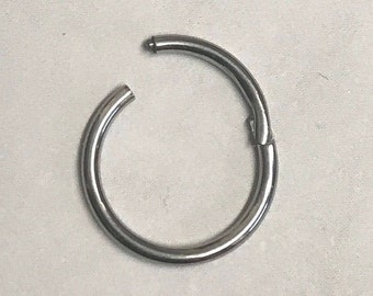 Titanium Hinged Clicker Segment Ring | 0.8mm - 1.6mm 20g - 14g | UK Seller | Septum Ring | Helix Daith Hoop Ear Cartilage Lip Nose Piercing
