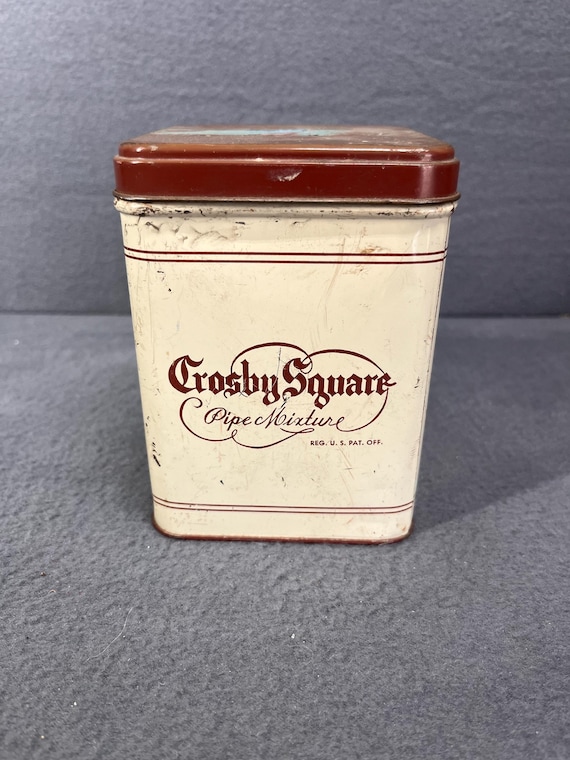 tobacco storage tins Vintage Tobacco Tin: Rustic Metal Storage, Retro Home Decor